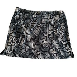 Jamie Sadock Golf Skirt Women's Sz 16 Snake Print Boa Black Air Wear Stretch